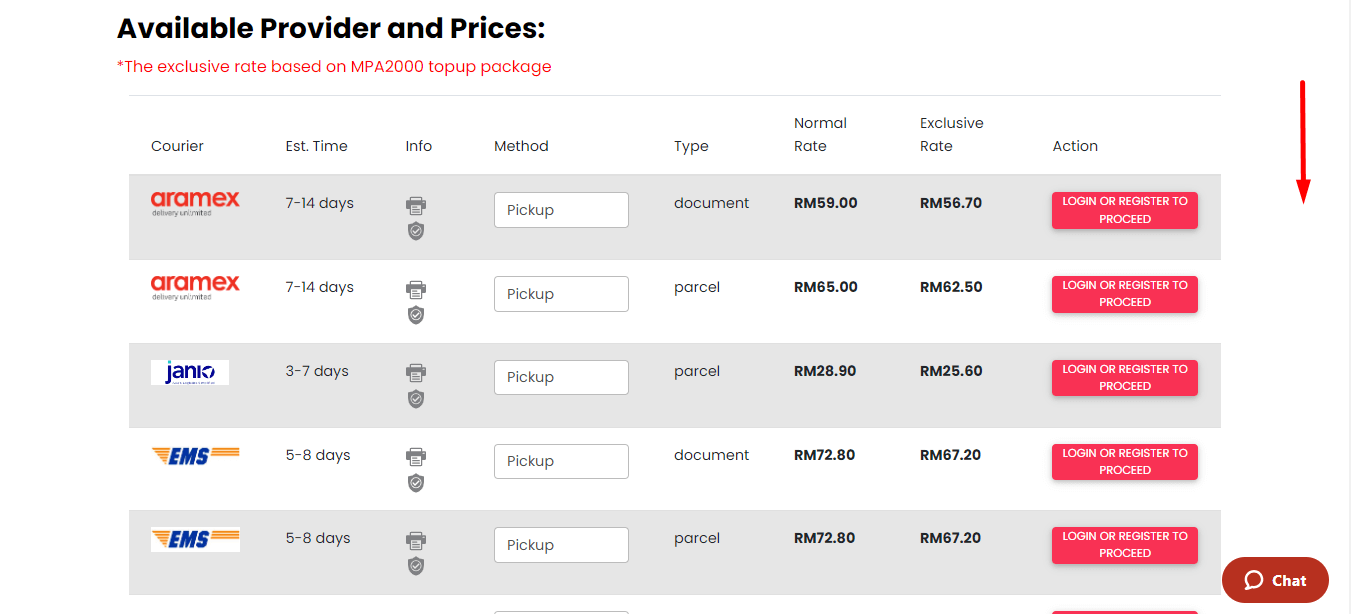Check International delivery price step-3
