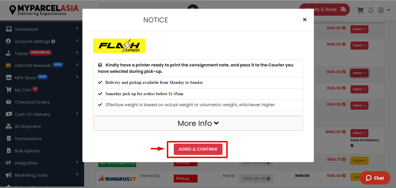 Create domestic delivery step-5