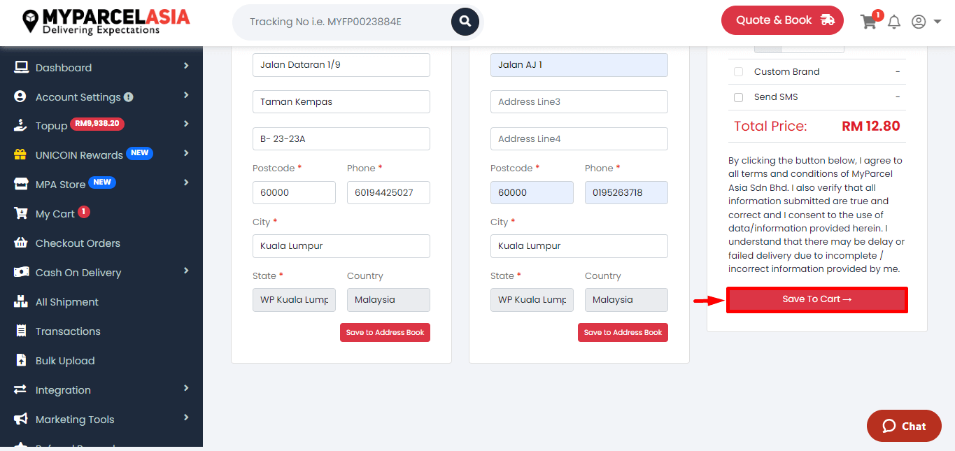 How to cash on delivery step-7