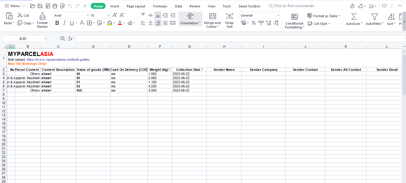 How to create bulk shiment step-6