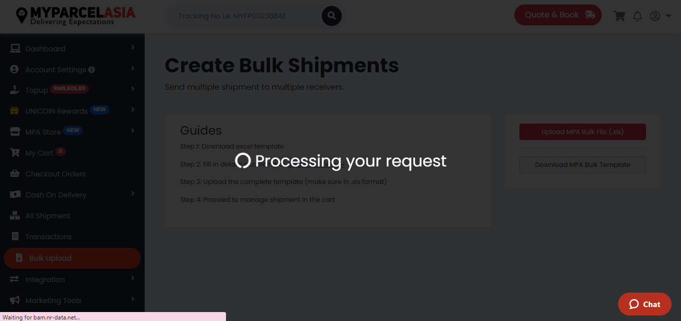 How to create bulk shiment step-9