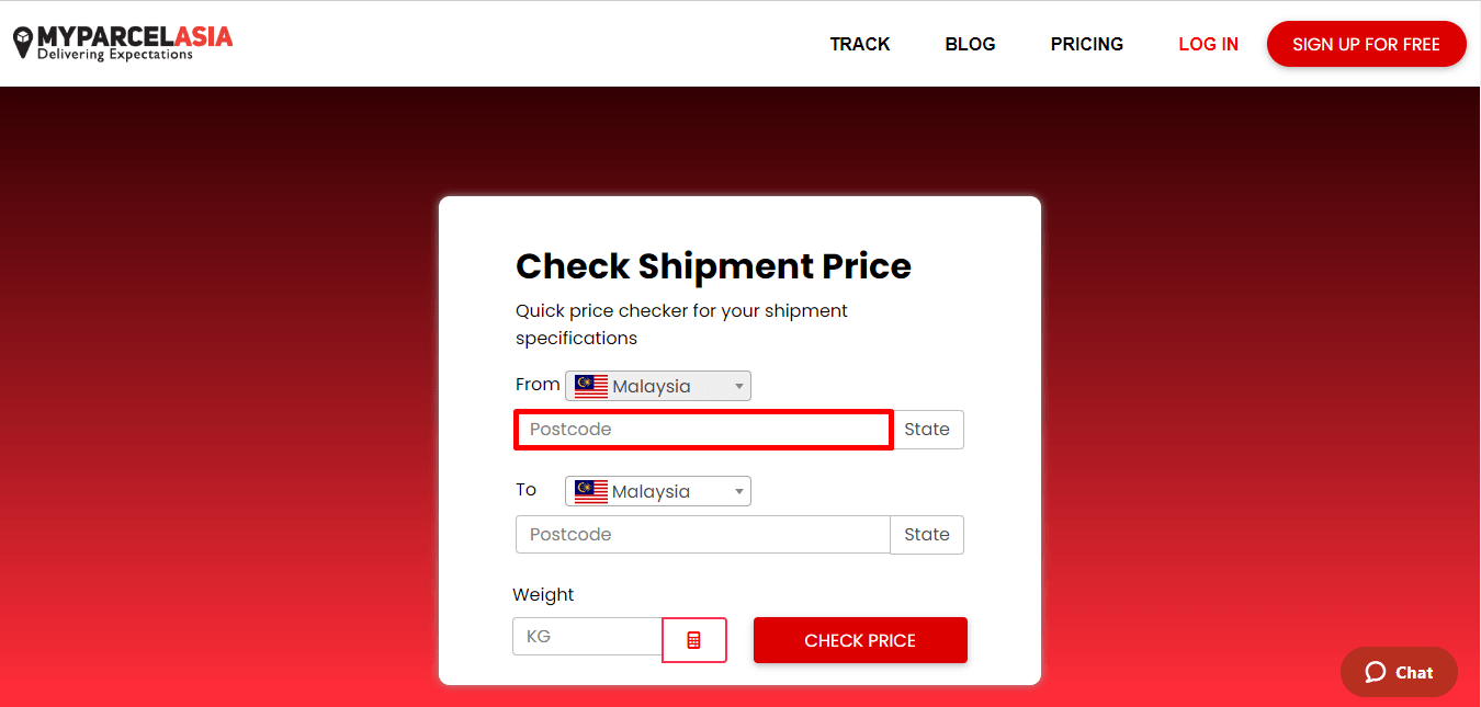 Check International delivery price step-1