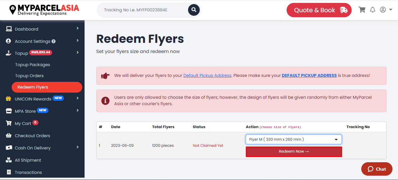 How to redeem free flyers steps-5