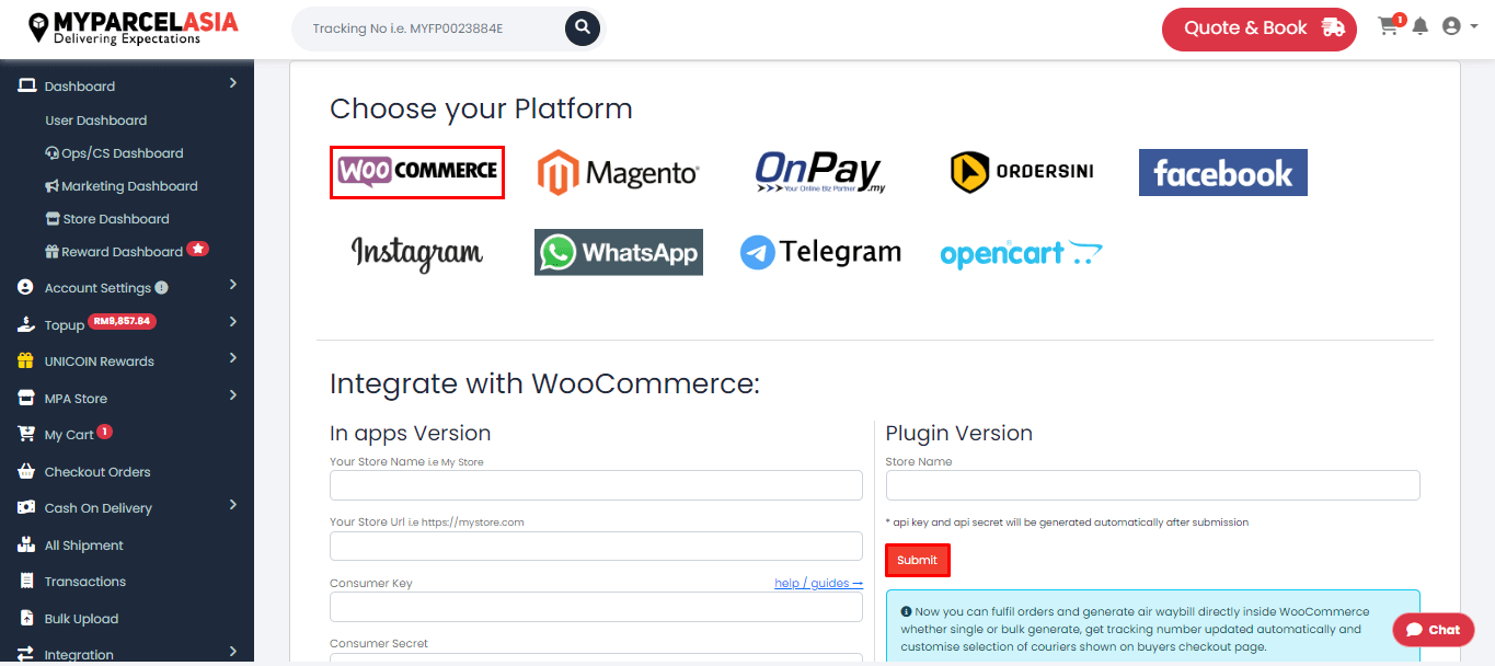 Integration with MyParcel Asia step-5