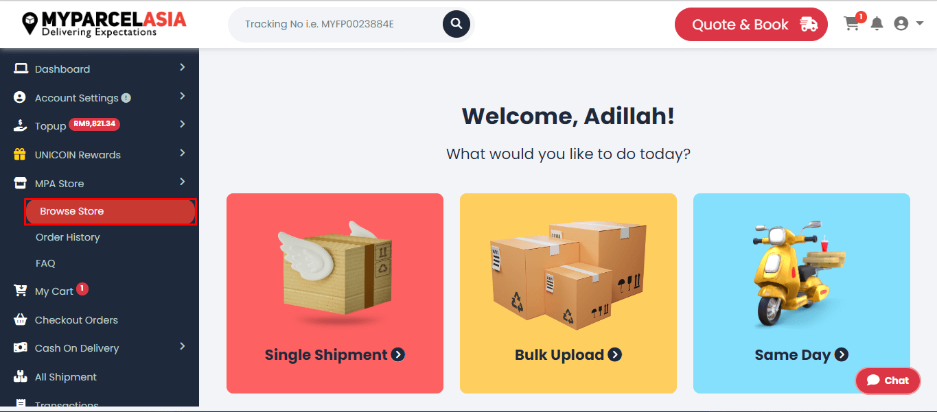 How to purchase item on MPA store step-3