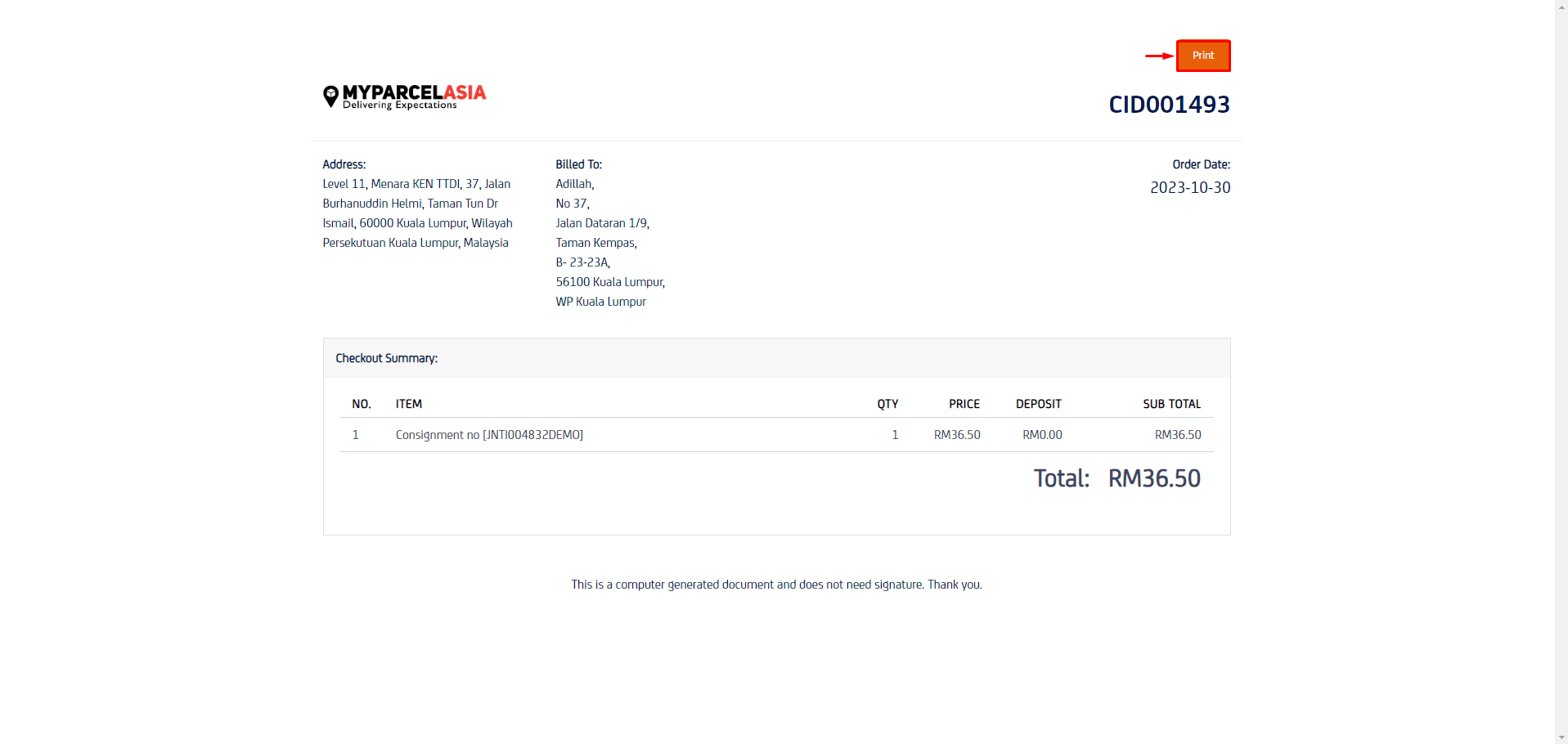 Donwload receipt step-4