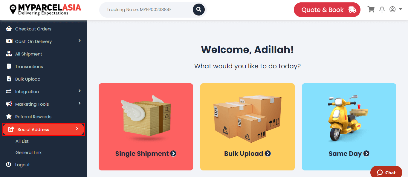How to create social link step-2