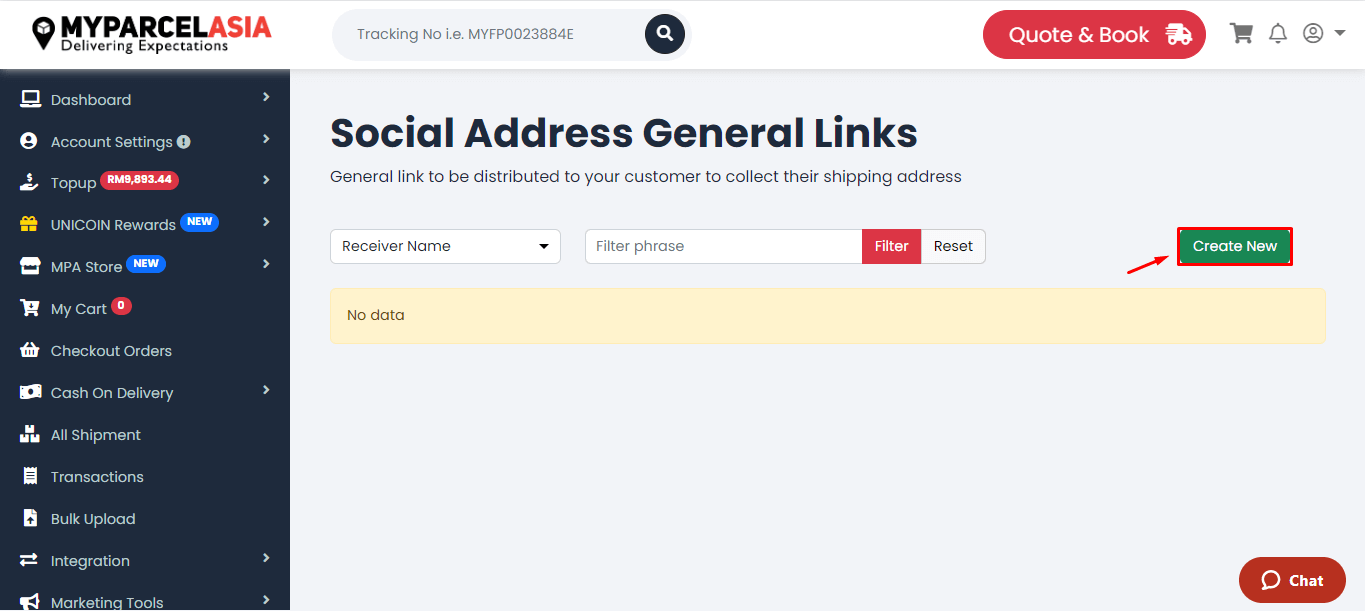 How to create social link step-4