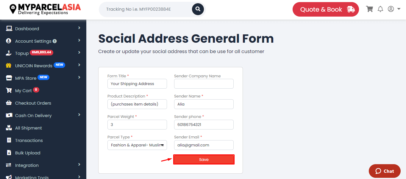 How to create social link step-5