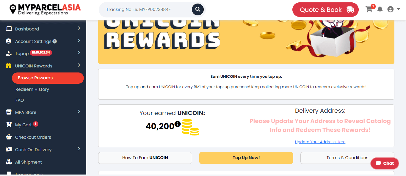 3rd step to redeem Unicoin